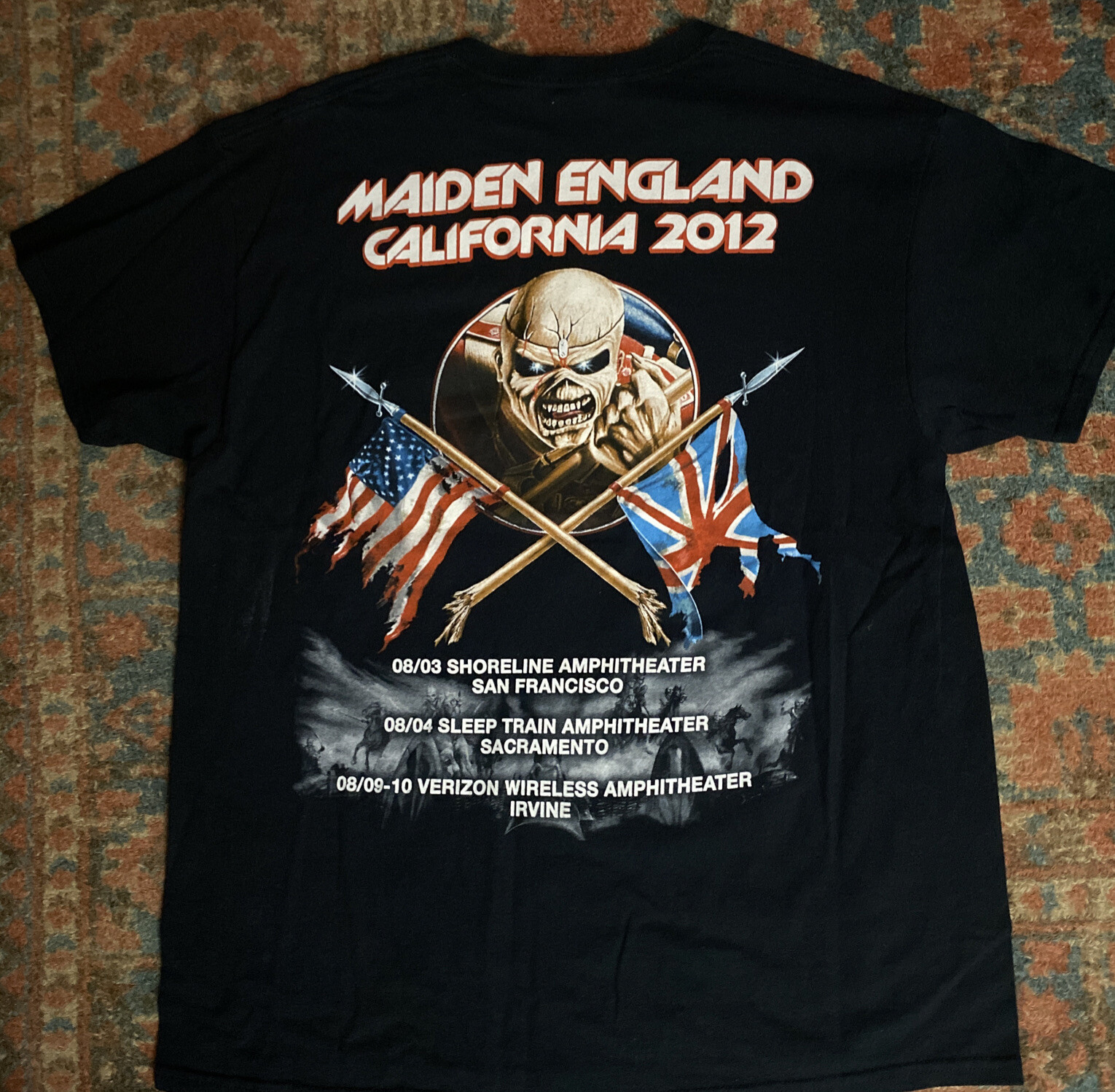 2012 Iron Maiden California Maiden England Tour, Size Large Very RARE