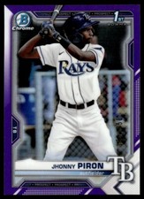 2021 Bowman Chrome Prospects Purple Refractor Jhonny Piron 153/250 #BCP-239