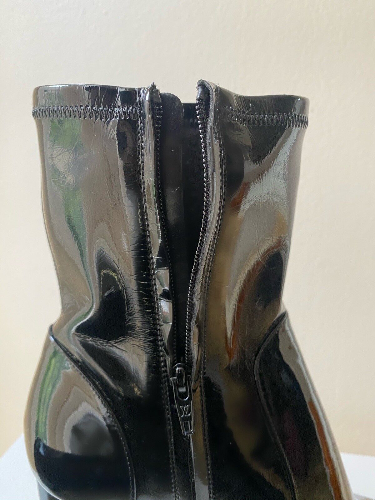 Louis Vuitton Monogram Canvas and Patent Leather Revival Ankle Boots Size  8.5/39 - Yoogi's Closet