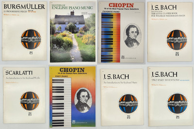 Lot of 8 Alfred Publishing Masterworks Bach, Chopin, Scarlatti, Burgmuller Music