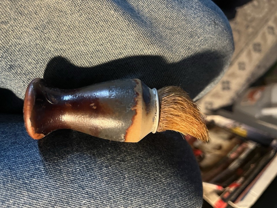 Vtg 19441950's Old Spice Shaving Mug And Esquire Pure Horse Hair Brush