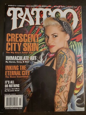 TATTOO MAGAZINE #223 MARCH 2008 - ROME CONVENTION - BRANDON BOND
