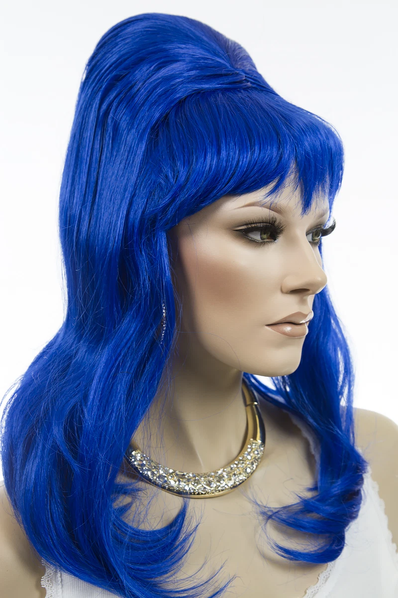 Dark Blue Fun Color Long Medium Straight Costume Wigs eBay