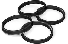 4 Pack Black Aluminium Car Wheel Hub Centric Rings Center Fits 57.1mm to 66.6mm