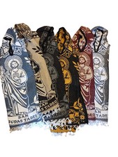 Our Lady of Guadalupe and San Judas Tadeo Poncho with Hoodie, Sarape, One Size