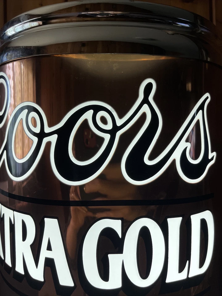 Винтаж 1992 Coors Extra Gold Draft Lights Up Висячая Банка Подпись.PUp Только Hillsboro NJ - Изображение 2 из 4