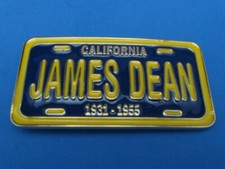 LICENSED QUALITY JAMES DEAN METAL BELT BUCKLE MADE IN USA BLUE/GOLD/YELLOW #2