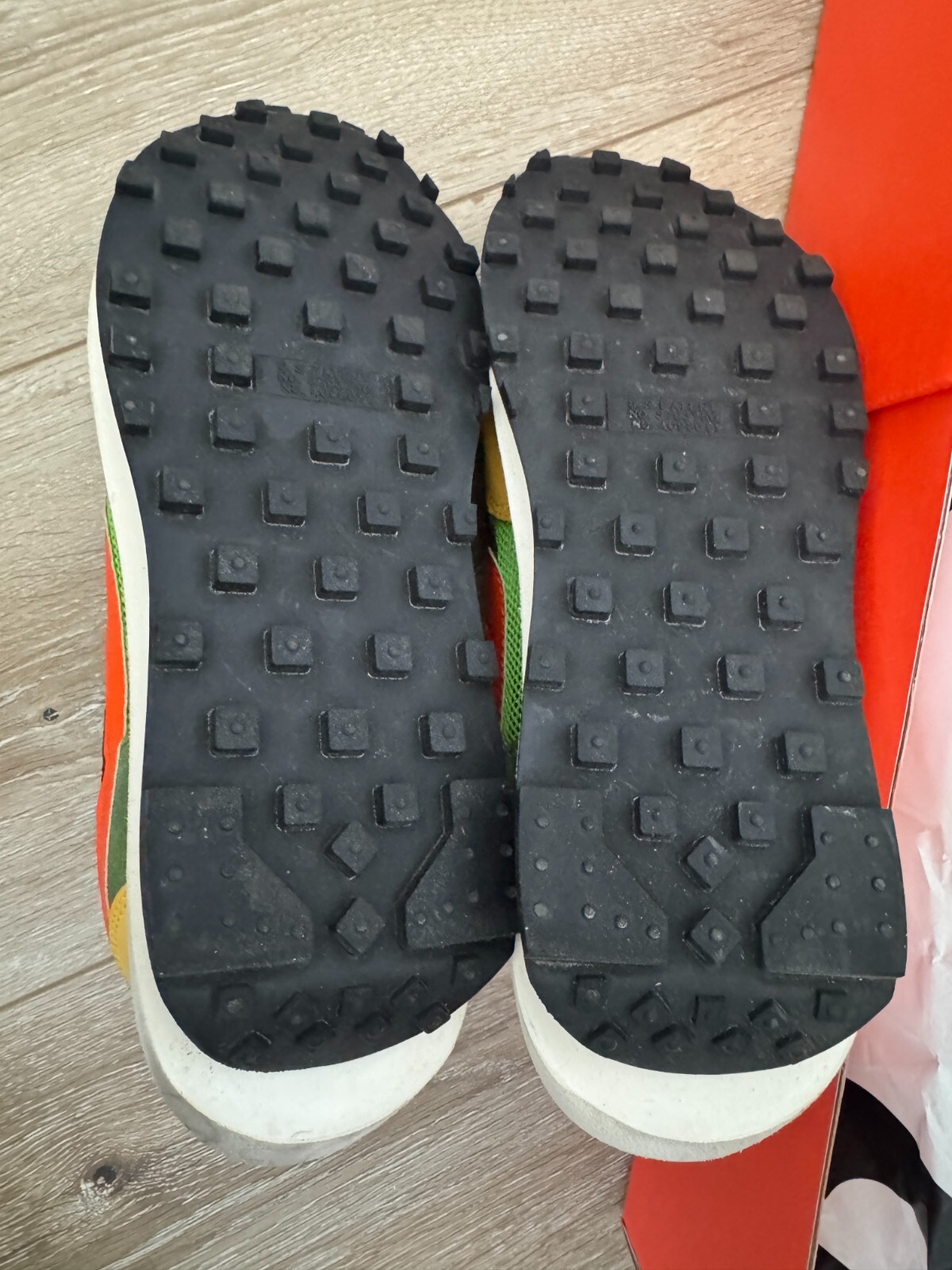 SACAI X NIKE Nike Sacai x LDWaffle Green Gusto taglia 8US uomo arancione giallo 2019 BV0073 300