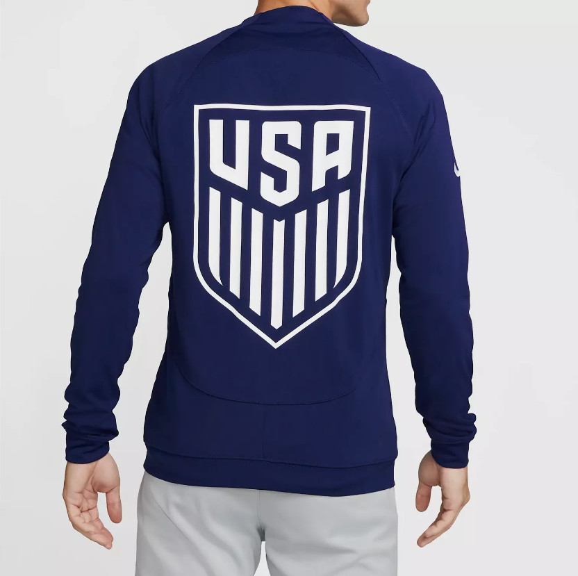 NIKE NEW USA ACADEMY PRO SLIM MEN'S DRI FIT NAVY SOCCER JACKET Sz M DH4752-421