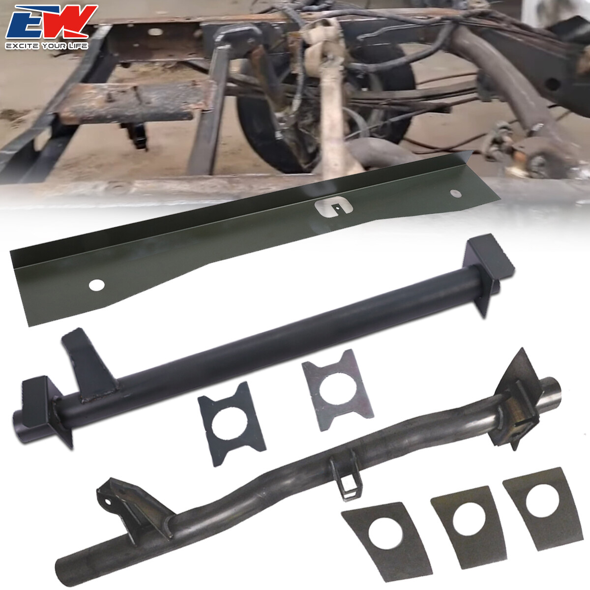 Rear Tank Support, Shock Mount, Spare Tire Crossmember For 07-14