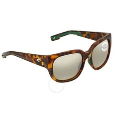 Costa Waterwoman Sunglasses, Shiny Palm Tortoise Frame, Sunrise Silver Mirror Po