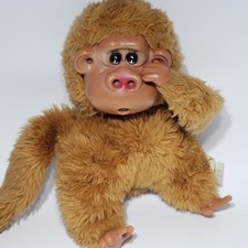 Russ Rutherford III Monkey Plush Sucks Thumb Plush Hard Plastic Face Hand Feet