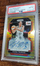 2022 Prizm WNBA Diana Taurasi 25th Anniversary Signature AUTO Gold /10 PSA 8