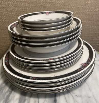 Lot of 16 Pc. Noritake Service for 4 Ivory China ETIENNE  #7260 Japan Excellent