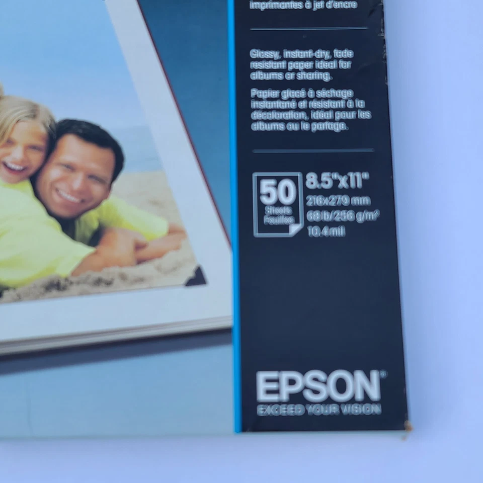 Epson Premium Photo Paper Glossy 50 Sheets 8.5" x 11" Ink Jet S041667 NEW/SEALED - Image 4 of 4