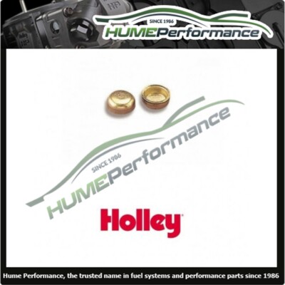 HOLLEY METERING BLOCK MAIN BRASS WELL PLUGS DRAG RACE (SOLD AS A PAIR) 26-111