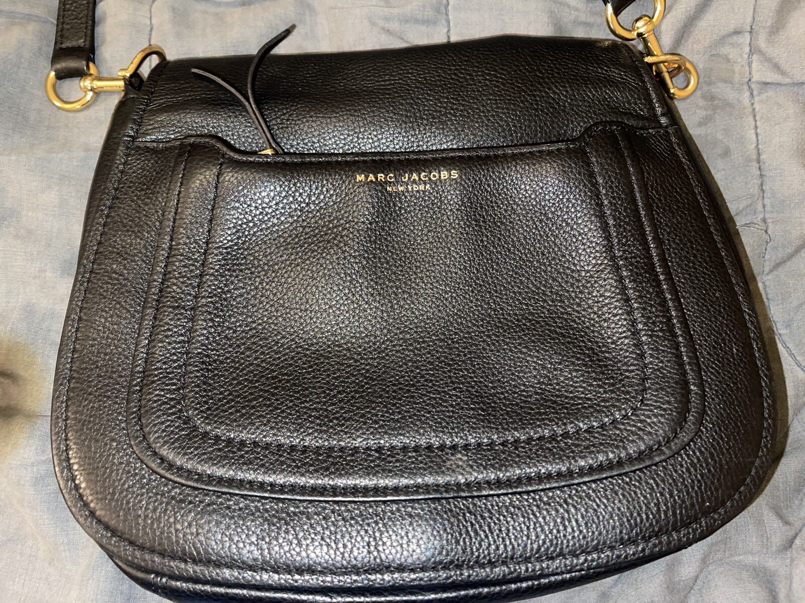 MARC JACOBS Empire City BlackLeather Crossbody Bag Gem