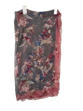 Sheer Scarf Floral Print Hair Shawl Wrap 63x35