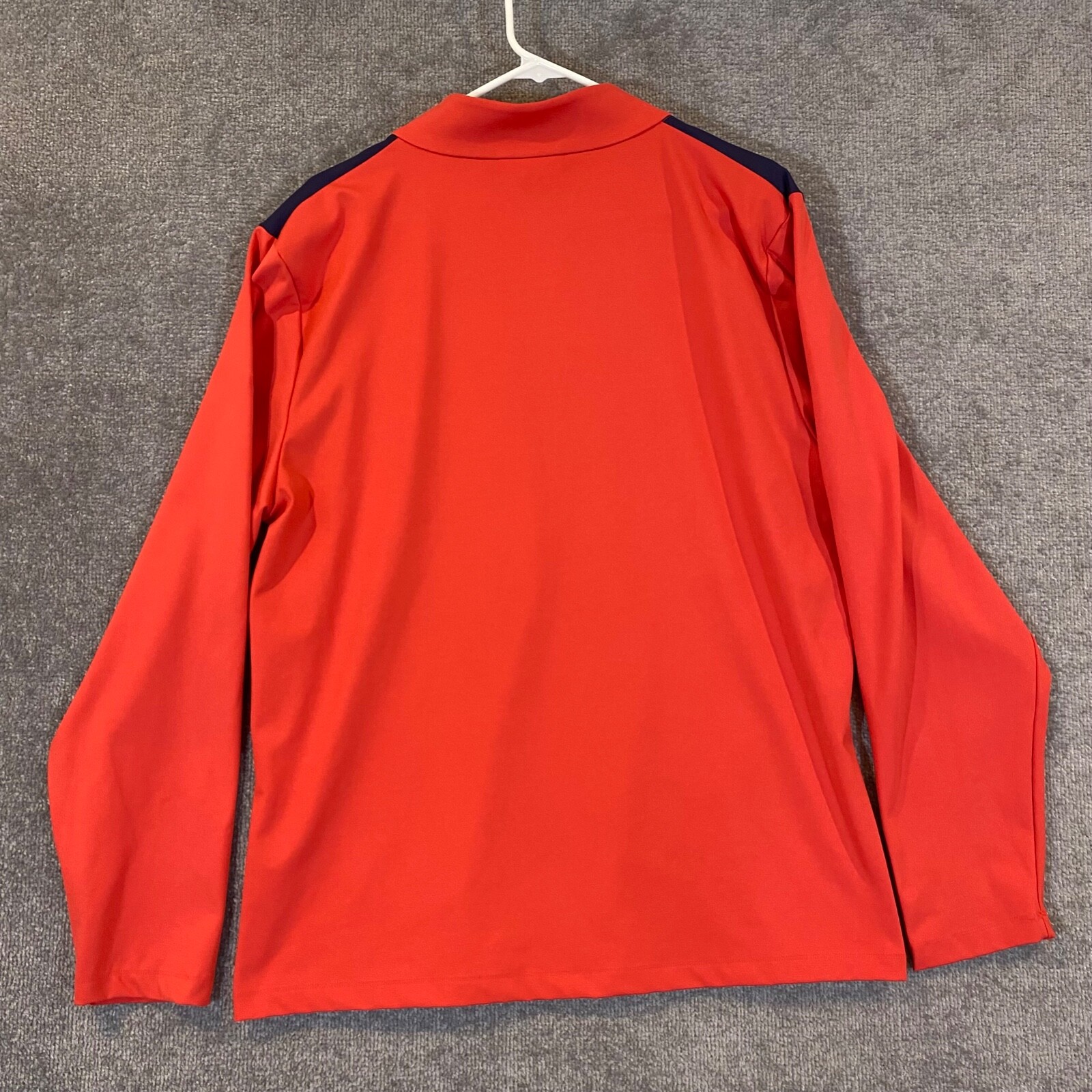 Redvanly Pullover Mens Large Reddish Orange Quarter Zip Golf Performance Jacket