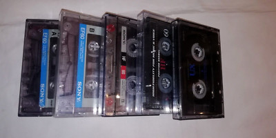 LOTE 5 CINTAS CASSETTE SONY 60' USADAS UFE 18