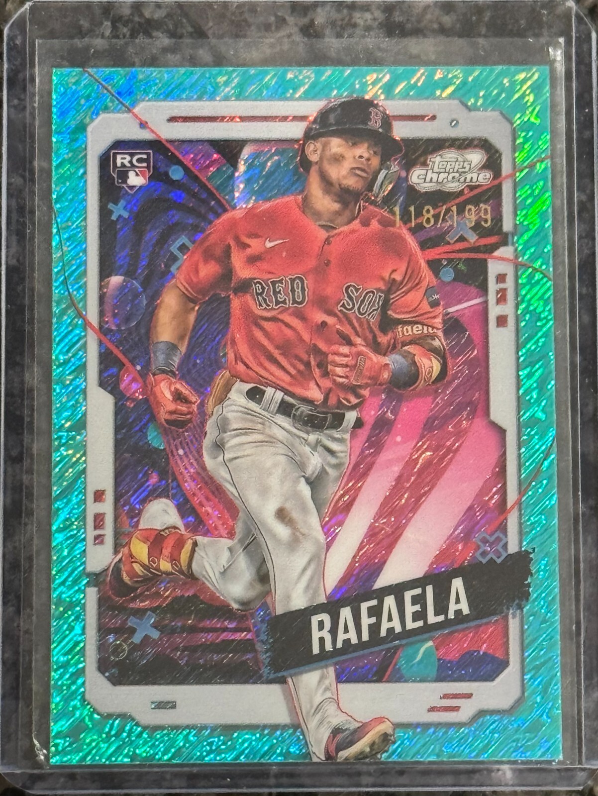 2024 Topps Cosmic Chrome - Ceddanne Rafaela - Aqua Equinox Refractor /199
