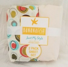 2 BananaFish Just My Style Mix  Match Fitted Crib Sheets NIP