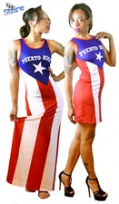 Puerto Rico Flag Star & Stripes" Mini or Maxi Dress