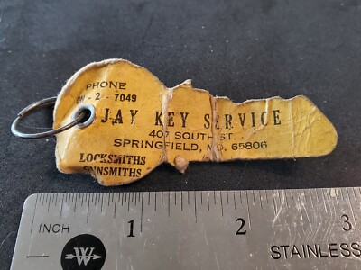 VINTAGE Jay Key Service Paper Keychain