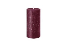 Stumpenkerze Weihnachtskerze Blockkerze Paraffinwachs Weinrot 7 x 8 cm