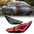 Vland Led Tail Lights For 2011-2014 Hyundai Sonata Rear Lamps Lh+Rh *Smoked*