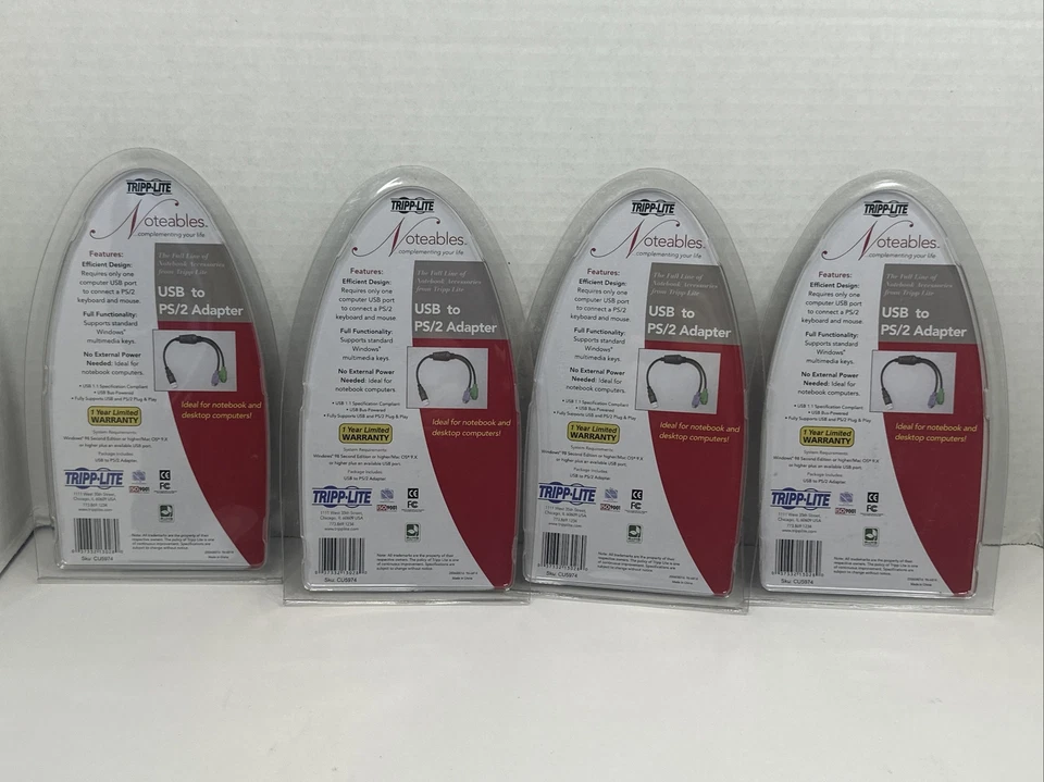 4 Tripp LITE USB to PS/2 Adapter Converter for Keyboard & Mouse U219-000-R, Lot - Image 4 of 4