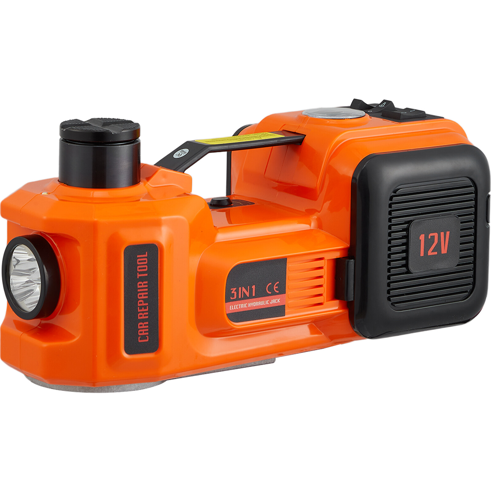 VEVOR Electric Car Jack w/Tire Inflator Pump 5 Ton 12V Hydraulic Car Floor Jack 