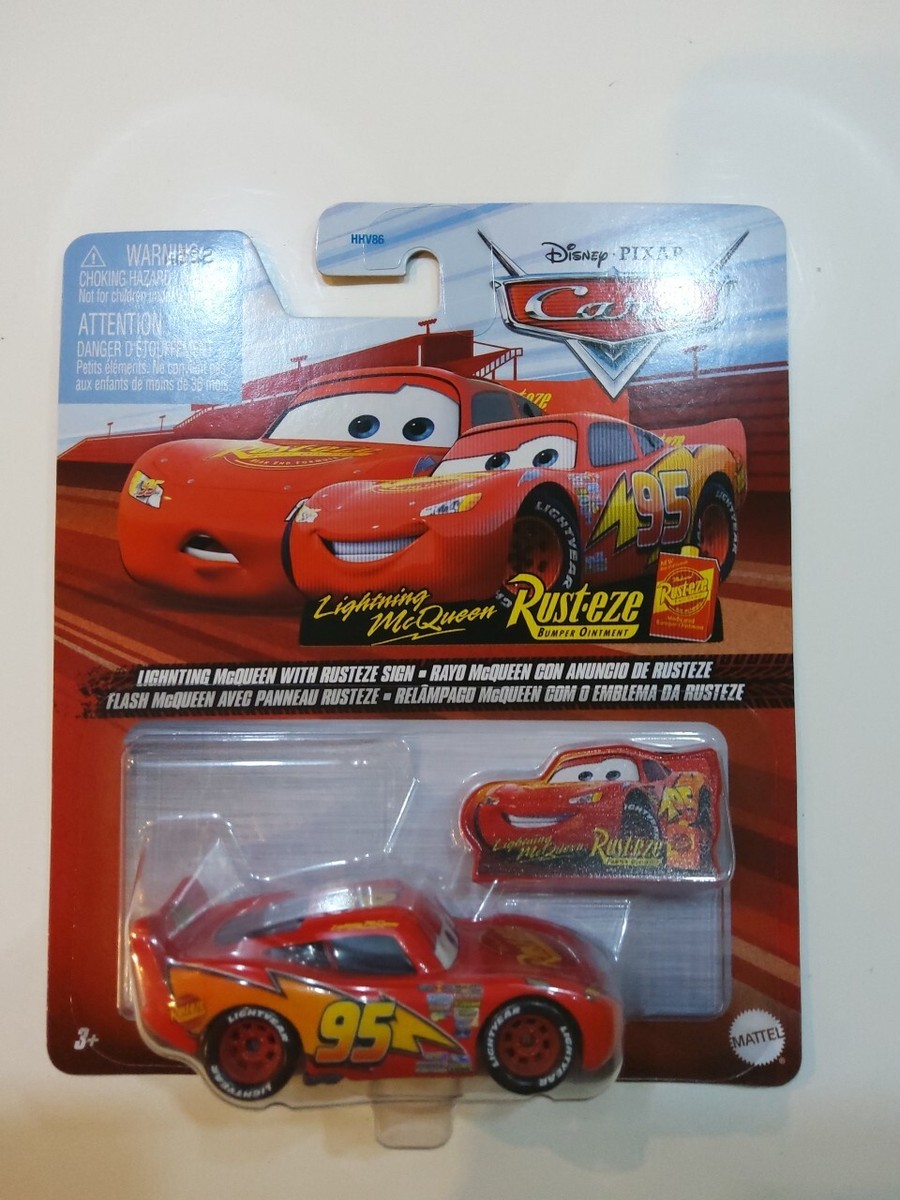 Disney Pixar Cars Lightning McQueen with Rusteze Sign BNIB | eBay UK