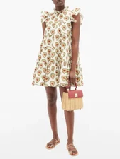 Rhode Resort Tiffany Dress XS 2 Women Casual Ruffle Tiered Boho Short NEW 40080