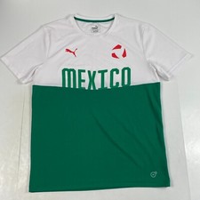 Mexico National Team Soccer Jersey Mens Medium Green Puma DryCell Short Sleeve