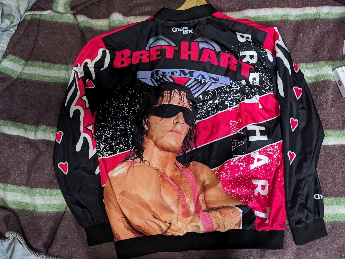 WWE WWF Chalk Line Bret Hart Jacket Size XXXL | eBay