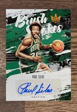 Paul Silas 2019-20 Panini Court Kings Brush Strokes AUTO Citrine - Celtics #/25 