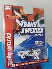Auto World CHASE 1970 Dodge Challenger WHITE LIGHTNING Electric HO Slot Car