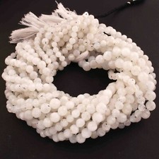 1 Strand White Rainbow Moonstone Faceted Rondelles-Gemstone Beads 5mm-7mm