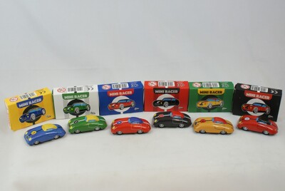 Set of 6 Mini Auto Racers in (match) box, lithograph. Penny Toys