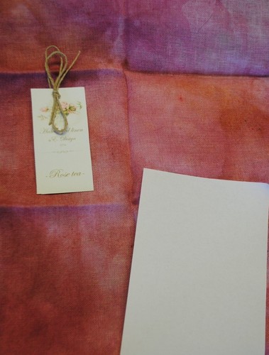 Hand Dyed Linen "E Design" YOU CHOOSE COLOR AND SIZE - Picture 12 of 16