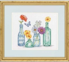 Dimensions Counted Cross Stitch Kit - Wildflower Jars
