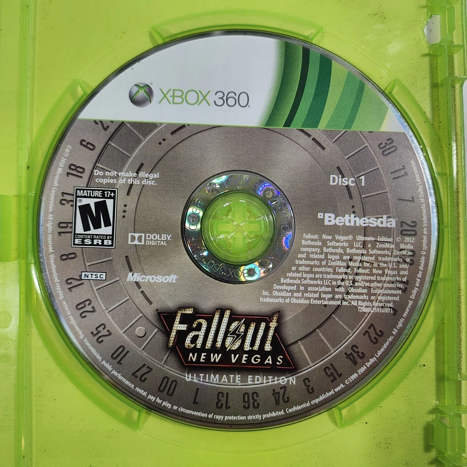 Fallout: New Vegas - Ultimate Edition (Xbox 360) - Disc And Box - Tested - Image 3 of 4