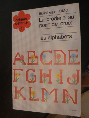 ancien catalogue album bibliotheque DMC broderie au point de croix alphabets - Photo 1/1