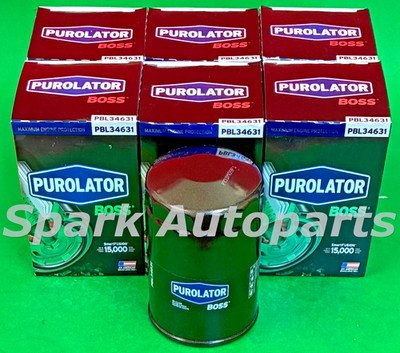 Case of 6 Engine Synthetic Oil Filter PUROLATOR BOSS PBL34631 For CHEVROLET, PH5