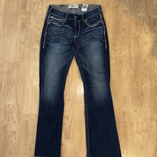 Ariat Real Denim Jeans 30 Regular Western Bootcut Darkwash Riding Womens   