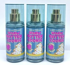 3 Bath  Body Works WARM BUTTER COOKIE Travel Fragrance Mist 2.5oz SET/LOT of 3