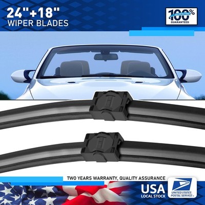 New Front Windshield Side Lock Wiper Blades 24''+18'' For BMW 328i 3.0L 2007-2009