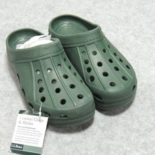 L.L. Bean Coastal Clogs Green Size Womens 6 Kids 4 Garden Slides Waterproof