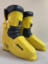 Vintage Raichle Flexon Comp Ski Boots Yellow Black Dual Density 313mm Retro
